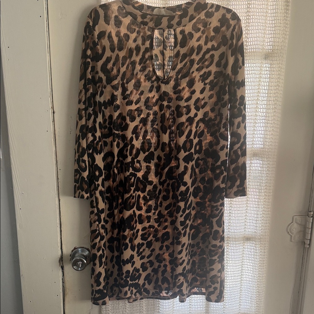 Janette Plus Animal Print Dress
